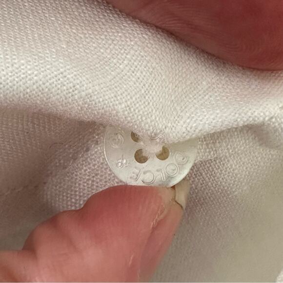 Dolce & Gabbana White Martini Linen Shirt Men IT 44 - Picture 9 of 12